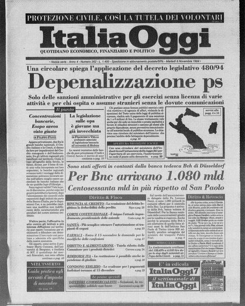 Italia oggi : quotidiano di economia finanza e politica